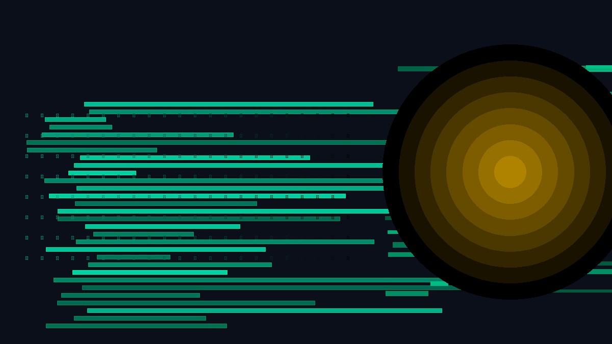Lines of code flowing like a conveyor belt, piling up at a bottleneck point — representing the code review crisis